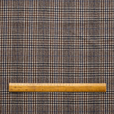 WF2-1 : Worsted Flannel Taupe Check with Blue Deco