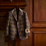 FD164 : Fox Rally Tweed Olive, Blue & Brown Check