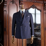 FA1 : Plain Weave Navy Classic Prince of Wales Check