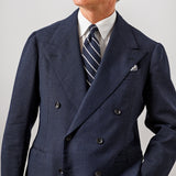 FA1 : Plain Weave Navy Classic Prince of Wales Check