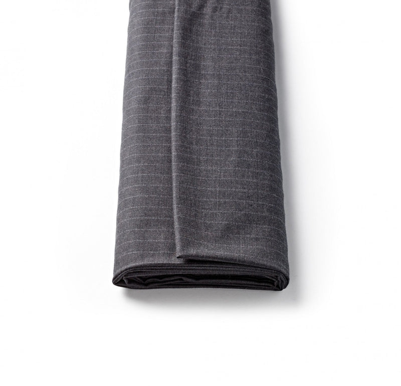 Charcoal Worsted Pin Stripe