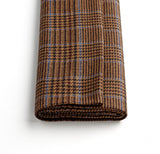 Chocolate Brown Glen Check Jacketing Folded Over