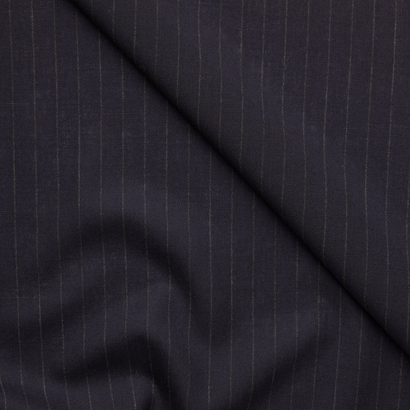 FA39 : Plain Weave Navy Pinstripe