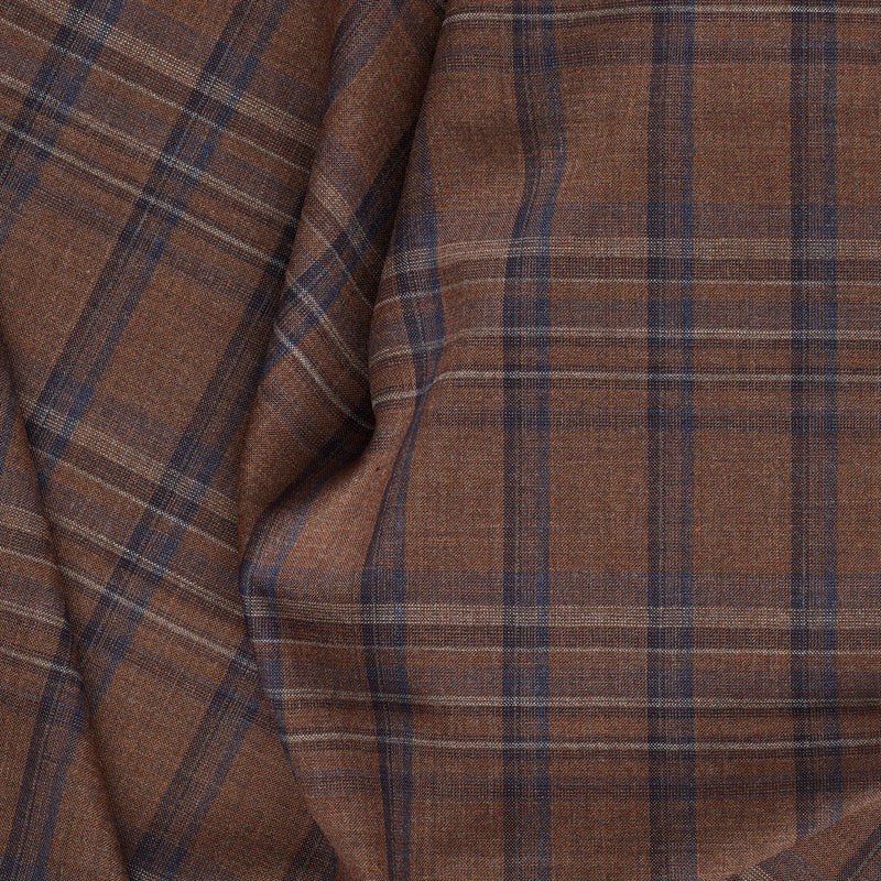 FJ12 : Brown and Navy Check