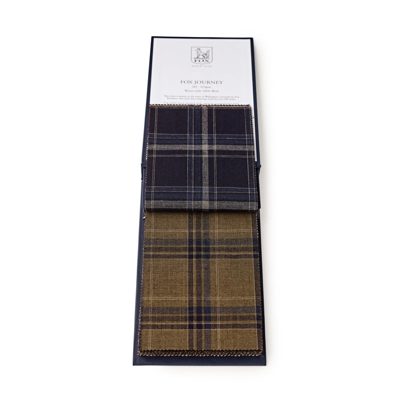 FJ6 : Khaki Layered Windowpane Check