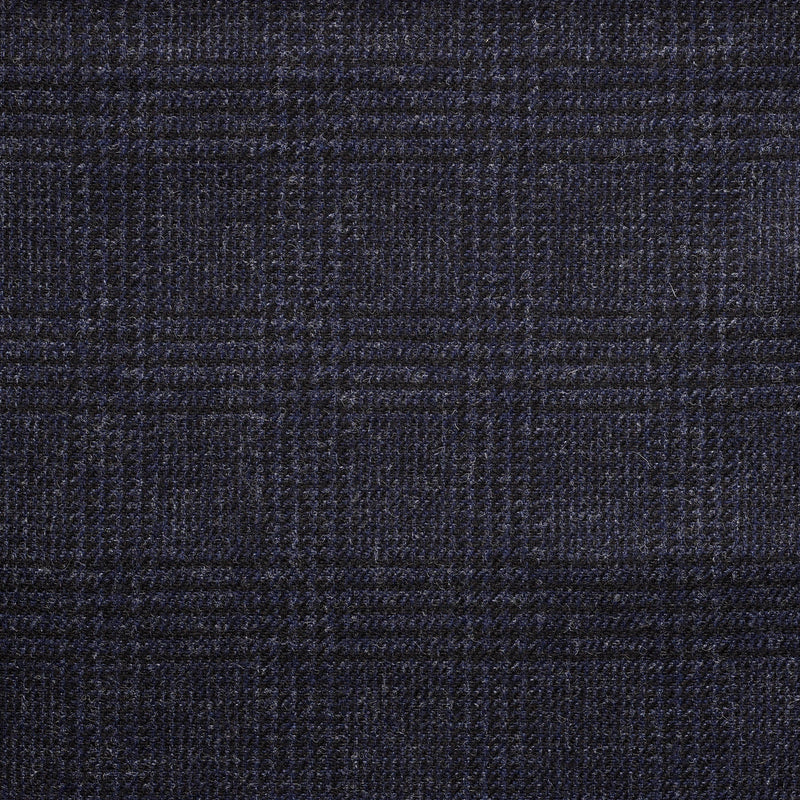 TD33 : Midnight Navy Prince of Wales Check Tweed