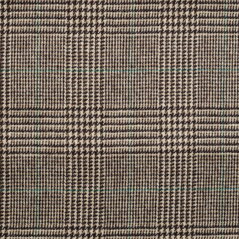 TD36 : Taupe Prince of Wales Check Tweed with Racing Green Deco