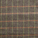 TD57 : Chocolate Glen Check Tweed with a Lime & Tangerine Deco