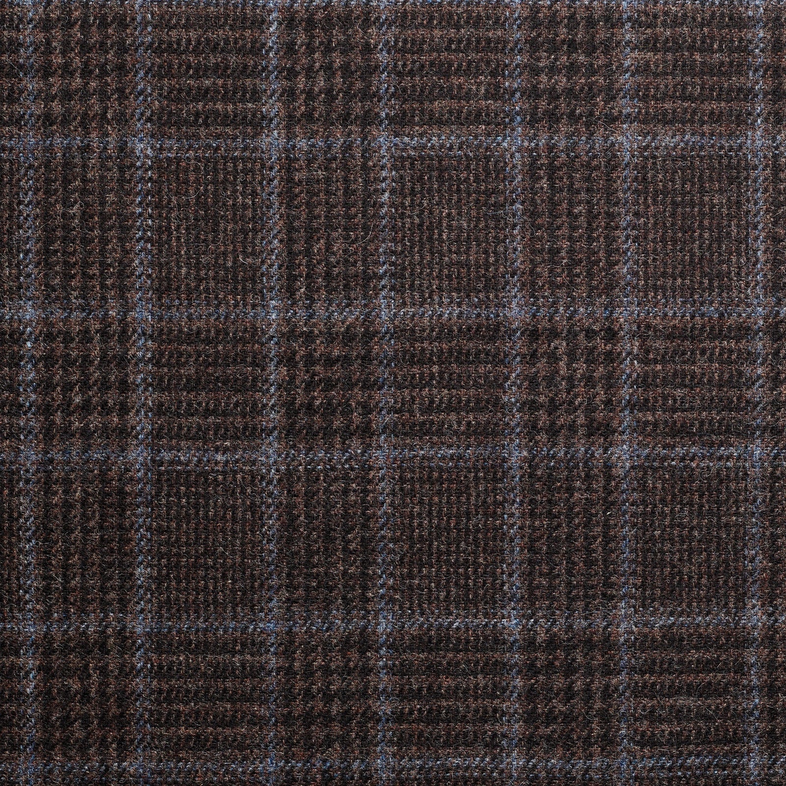 TD60 : Walnut Glen Check Tweed with a Pale Blue Deco – Fox